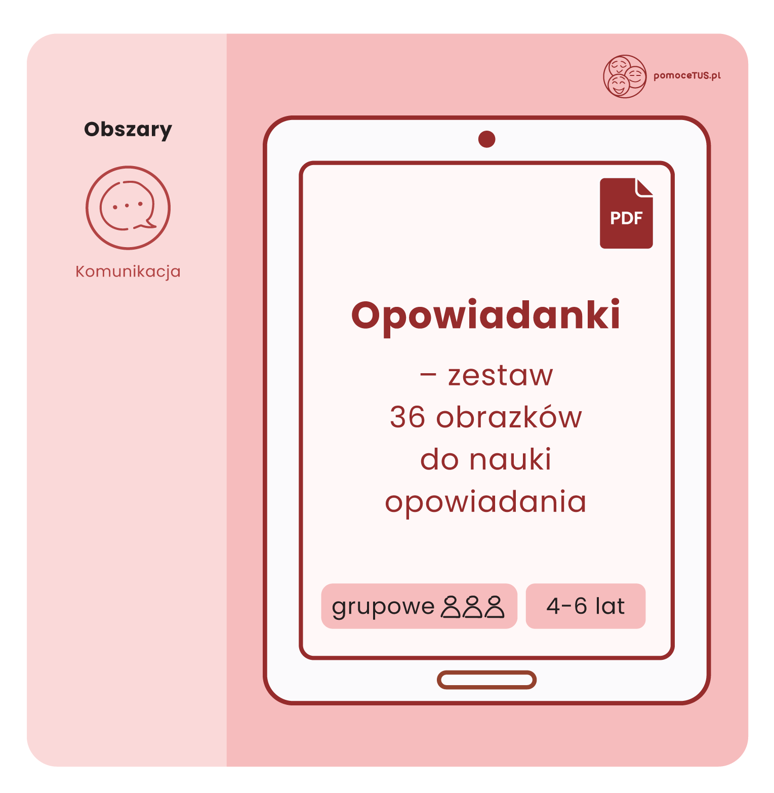 Opowiadanki - zestaw 36 obrazków do nauki opowiadania (PDF)