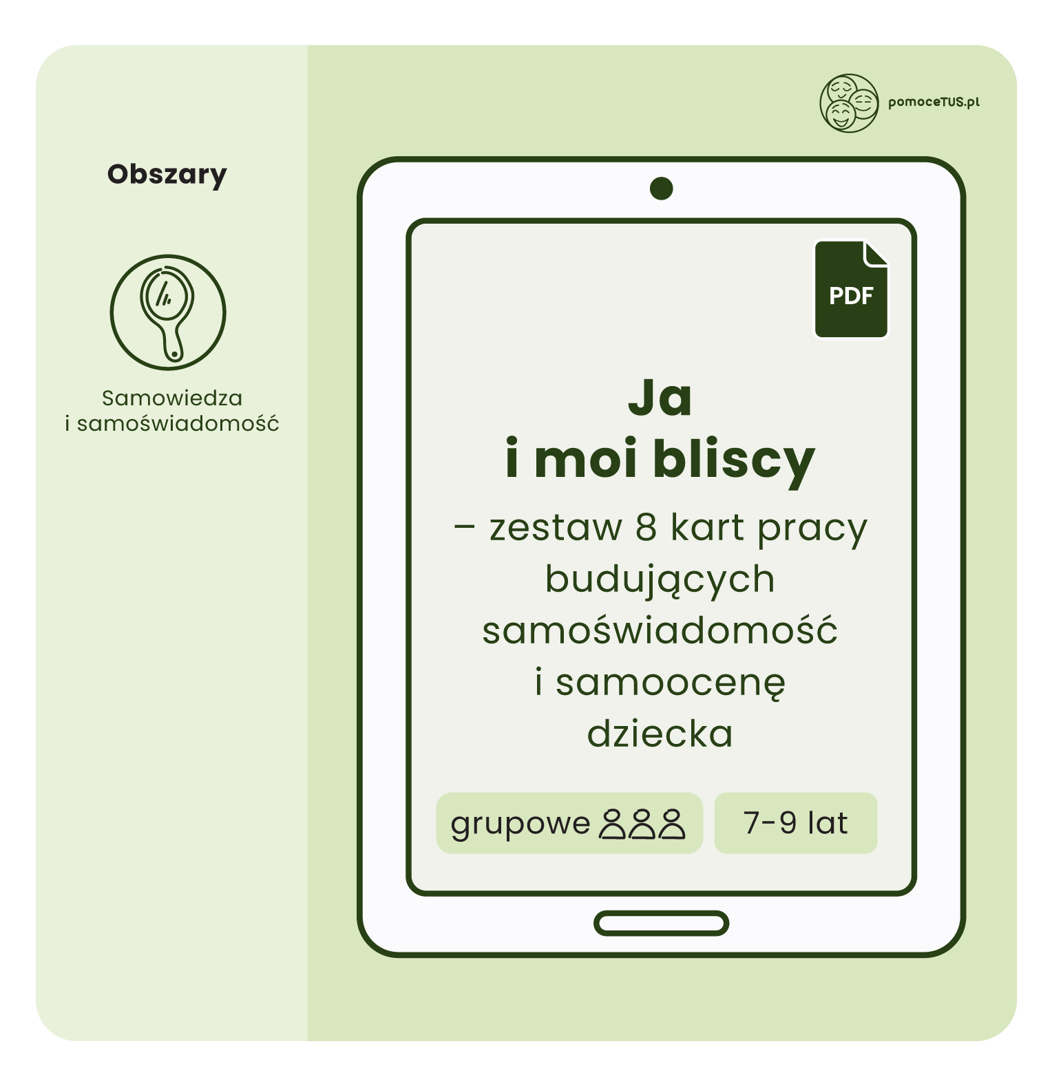 Ja i moi bliscy - zestaw 8 kart pracy budujących samoświadomość i samoocenę dziecka (PDF)