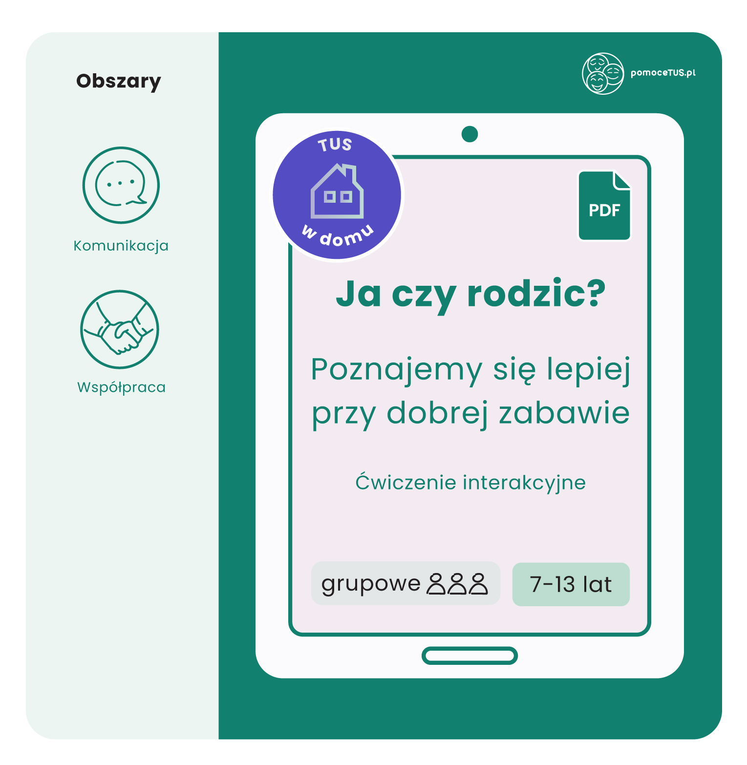 Ja czy rodzic? Poznajemy się lepiej przy dobrej zabawie. Ćwiczenie interakcyjne (PDF)