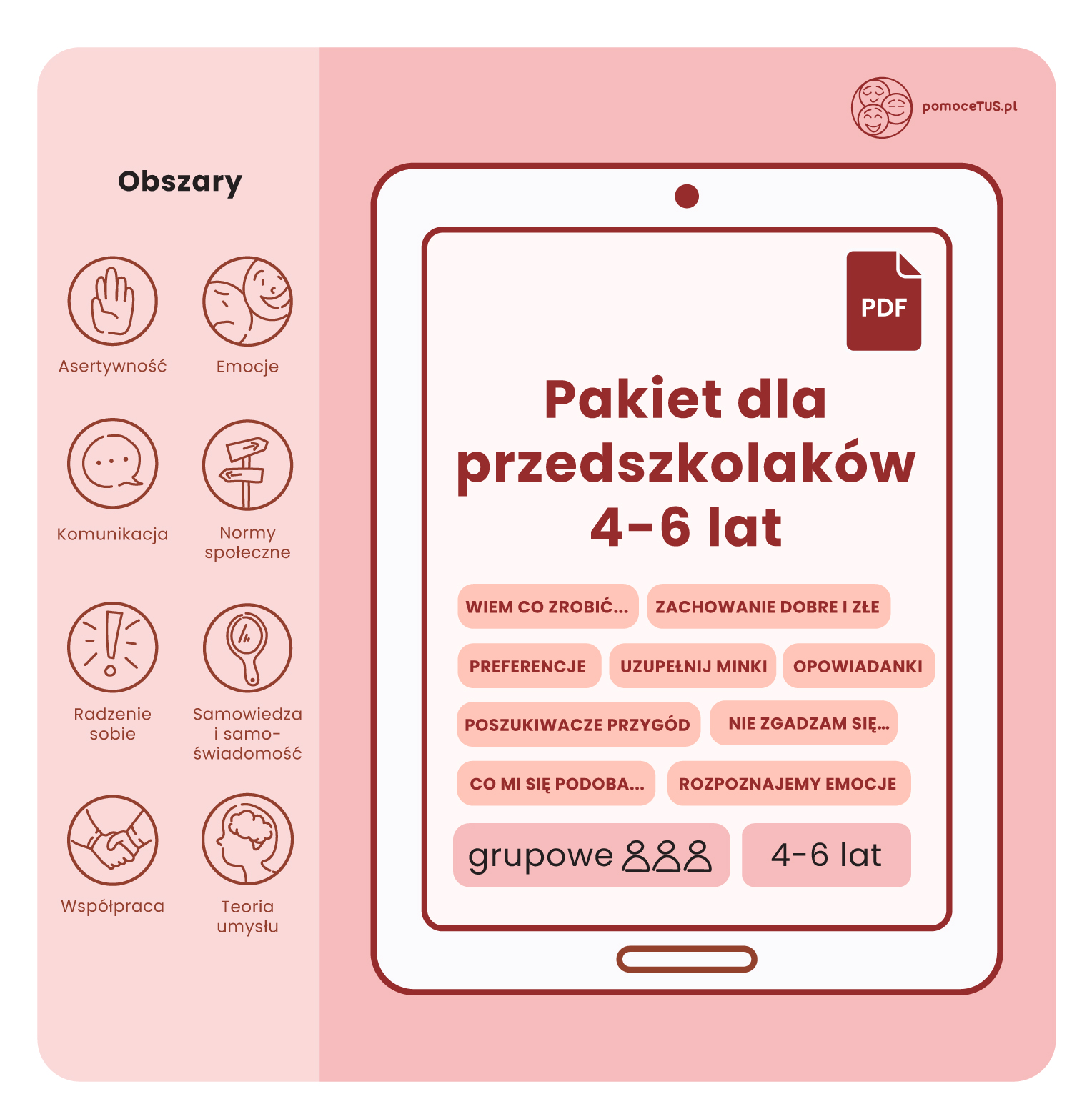 PAKIET DLA PRZEDSZKOLAKÓW 4-6 lat (PDF)