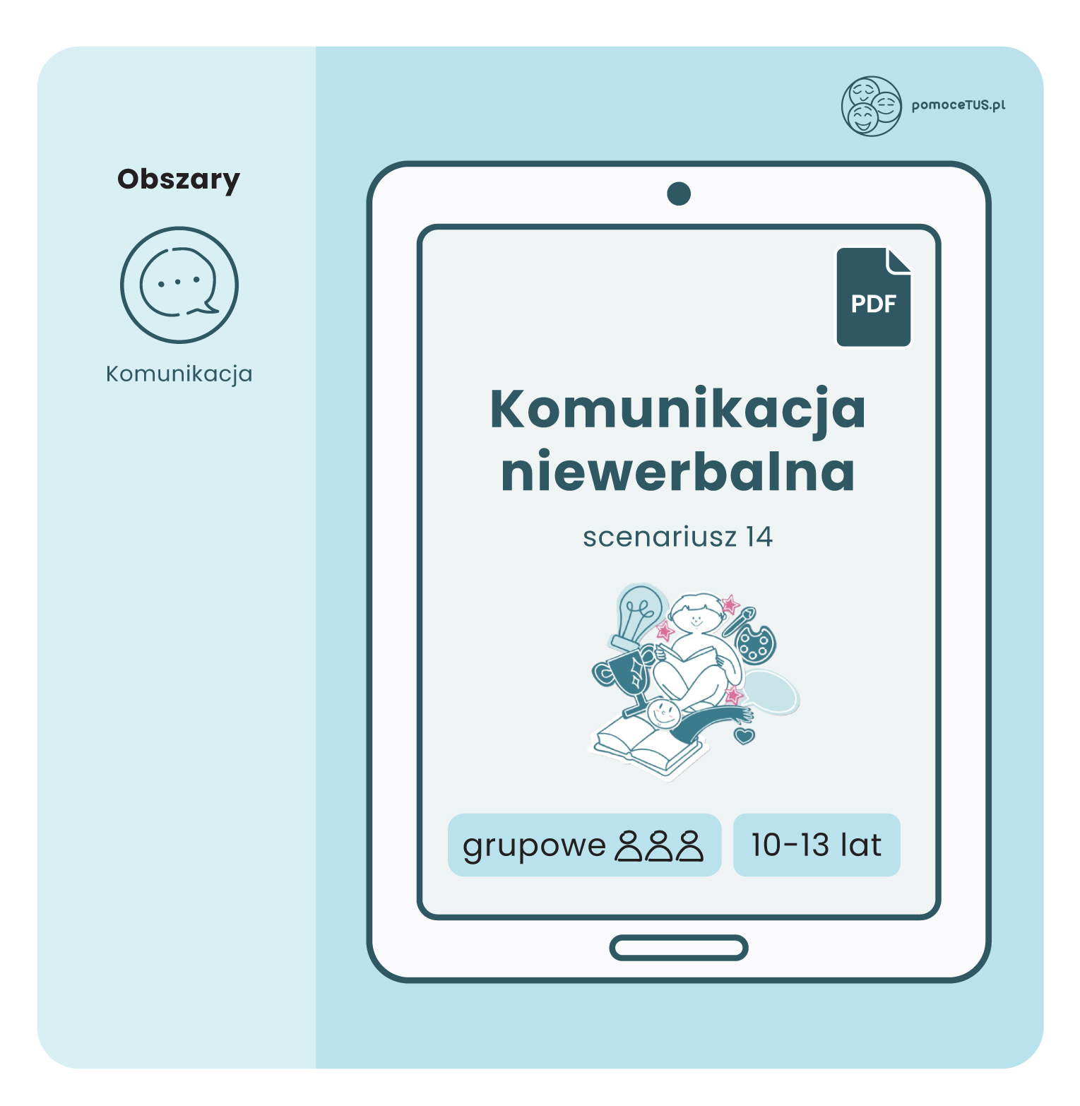 Gotowe Scenariusze do zajęć Treningu Umiejętności Społecznych dla dzieci w wieku 10-13 lat – scenariusz 14 (Komunikacja niewerbalna) (PDF)