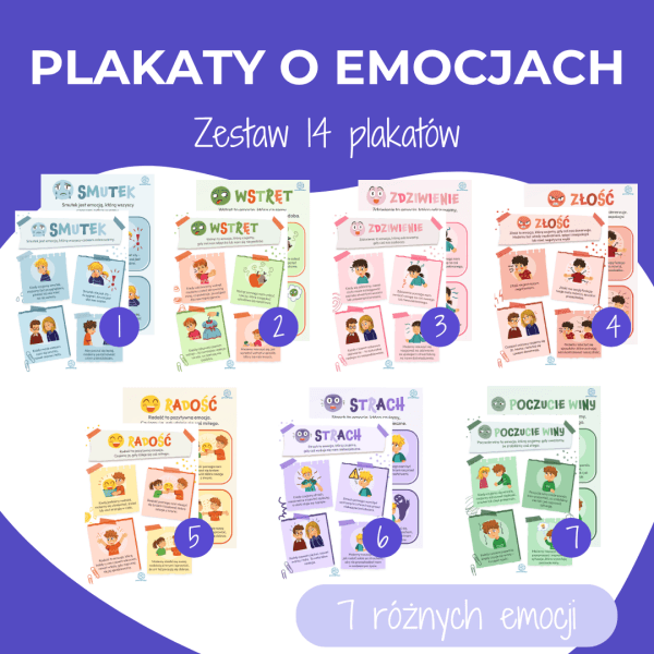 Plakaty emocji - wybierz swoją emocję!