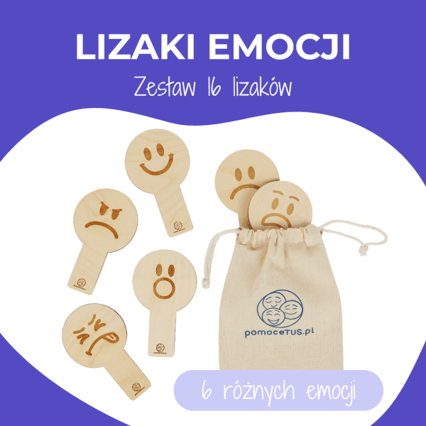 Lizaki emocji - zestaw 16 lizaków