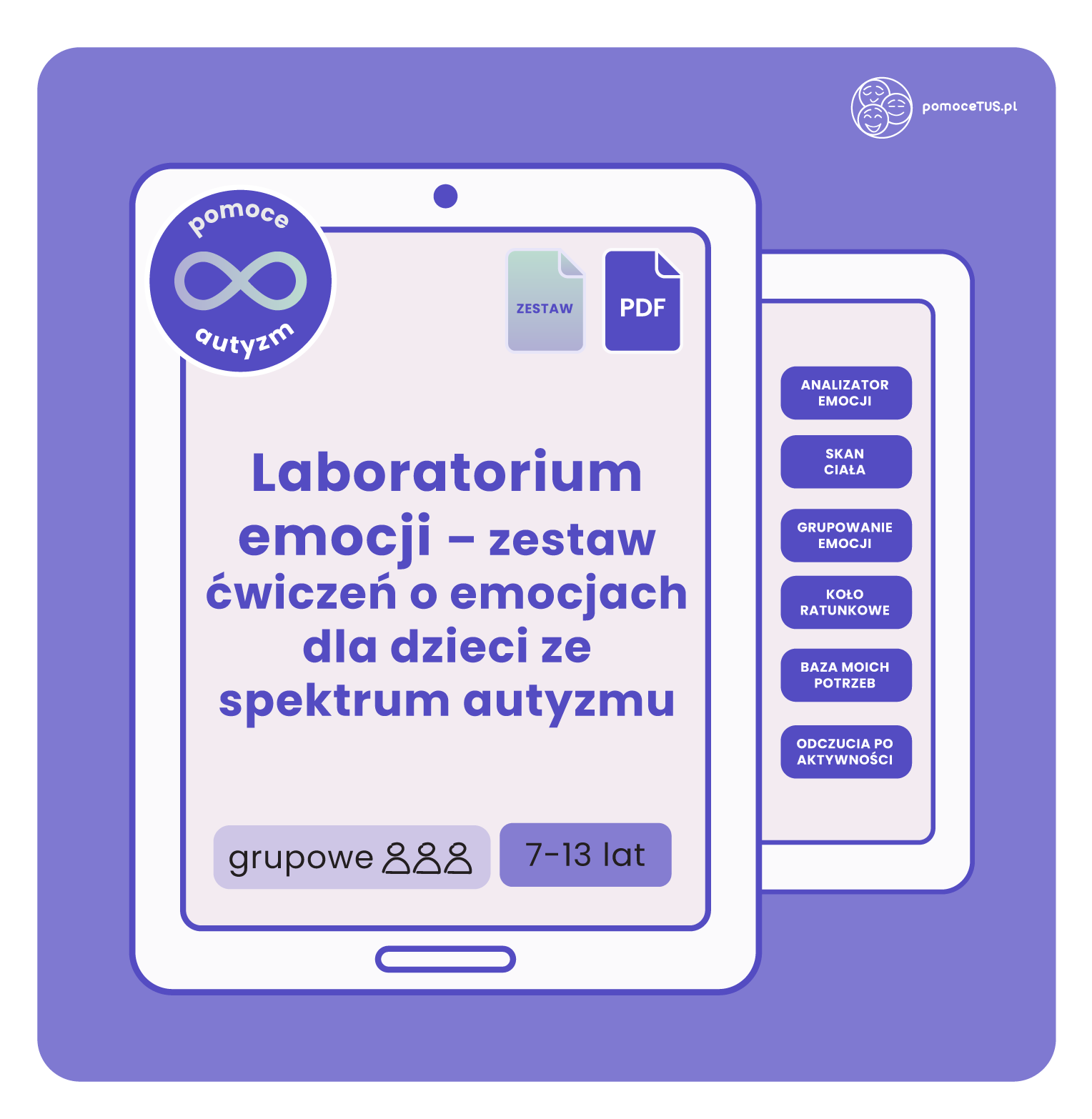 Laboratorium emocji - zestaw ćwiczeń o emocjach dla dzieci ze spektrum autyzmu (PDF)