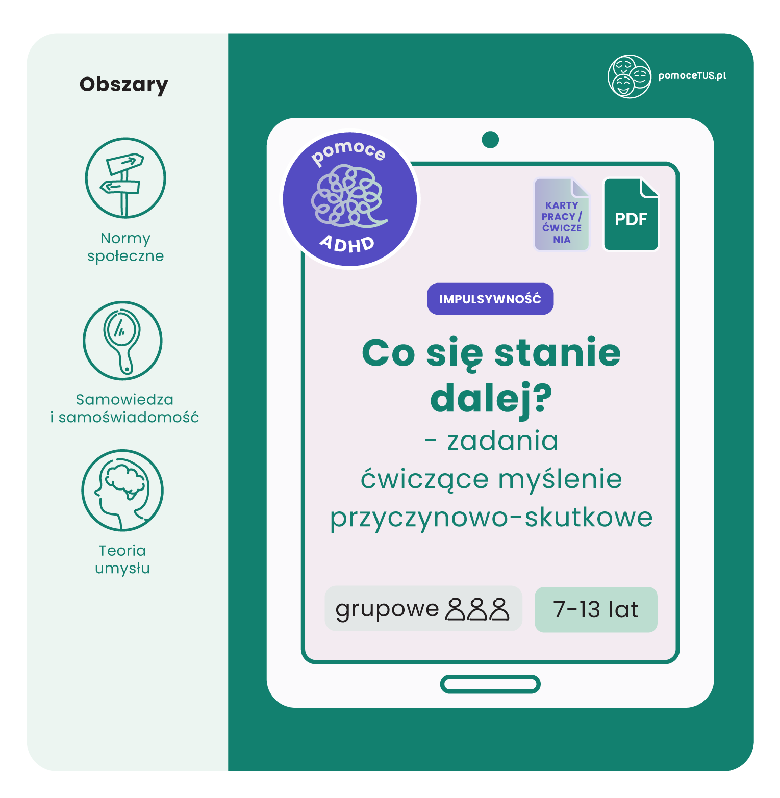 Co się stanie dalej? - zadania ćwiczące myślenie przyczynowo-skutkowe (PDF)