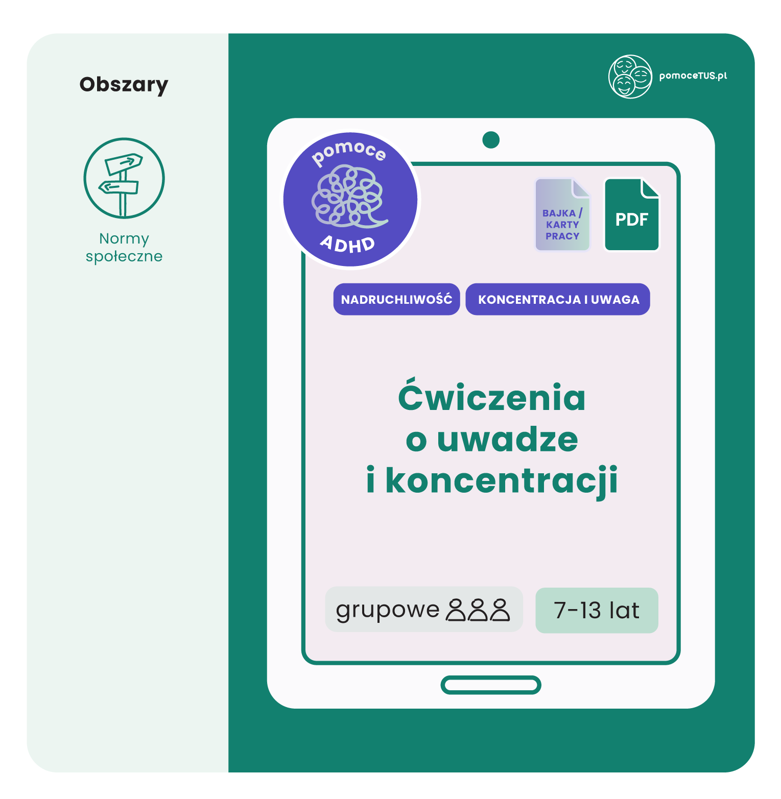 Ćwiczenia o uwadze i koncentracji (PDF)