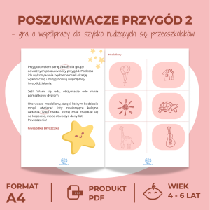 Poszukiwacze przygód 2 - gra o współpracy dla przedszkolaków (PDF)