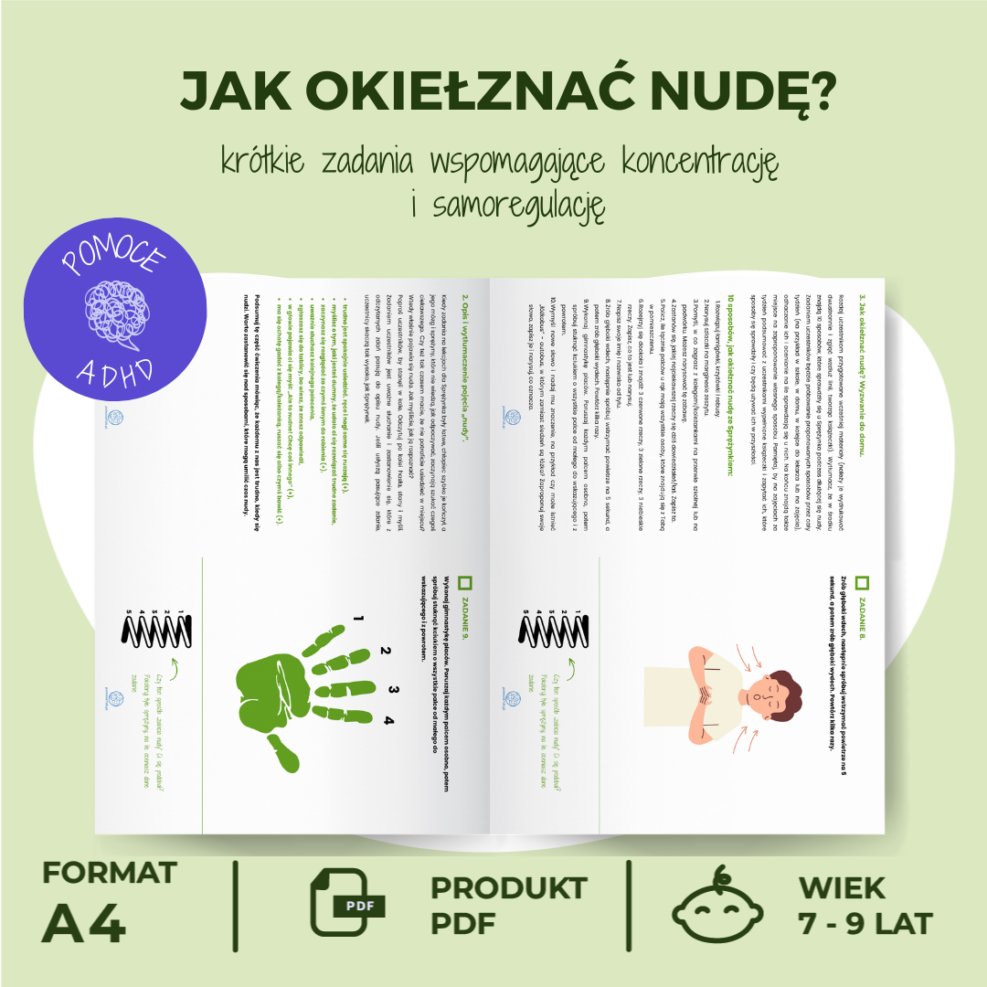 Jak okiełznać nudę? - krótkie zadania wspomagające koncentrację i samoregulację - wnętrze