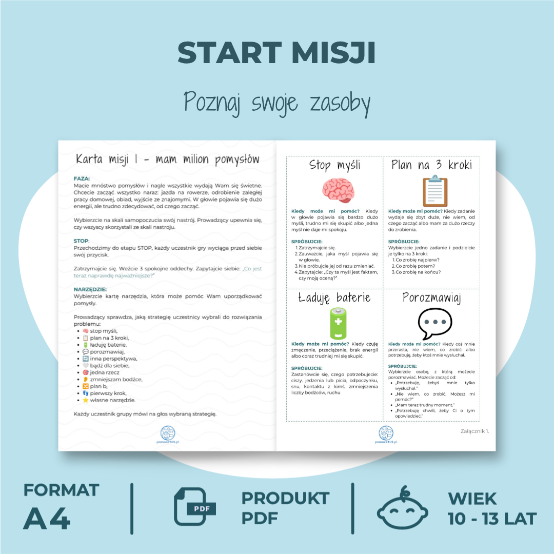 Start misji – Poznaj swoje zasoby (10–13 lat) - wnętrze
