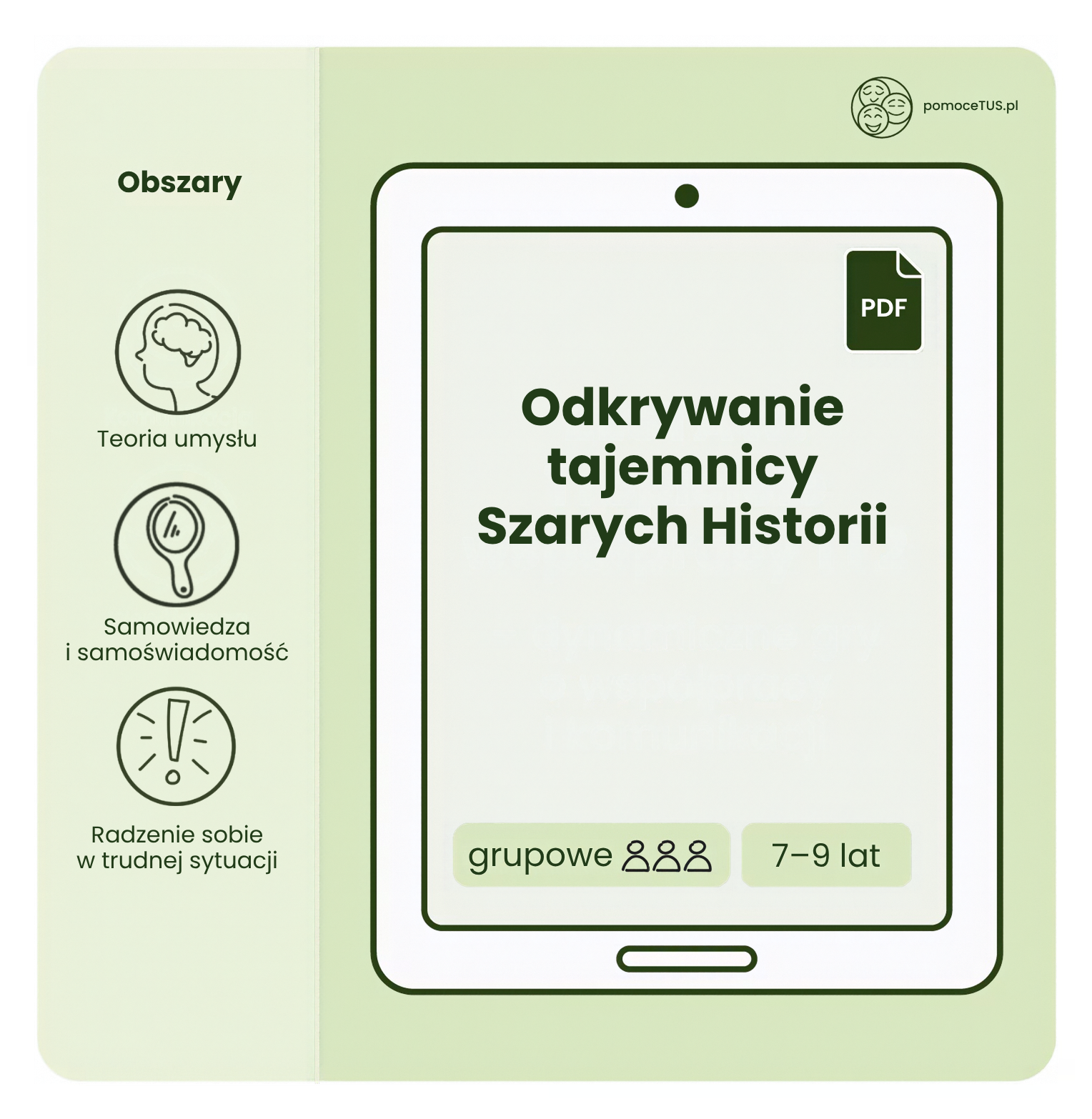 Szare historie - gra fabularna dla dzieci w wieku 7–9 lat o tym, jak nie oceniać pochopnie zachowania innych (PDF)