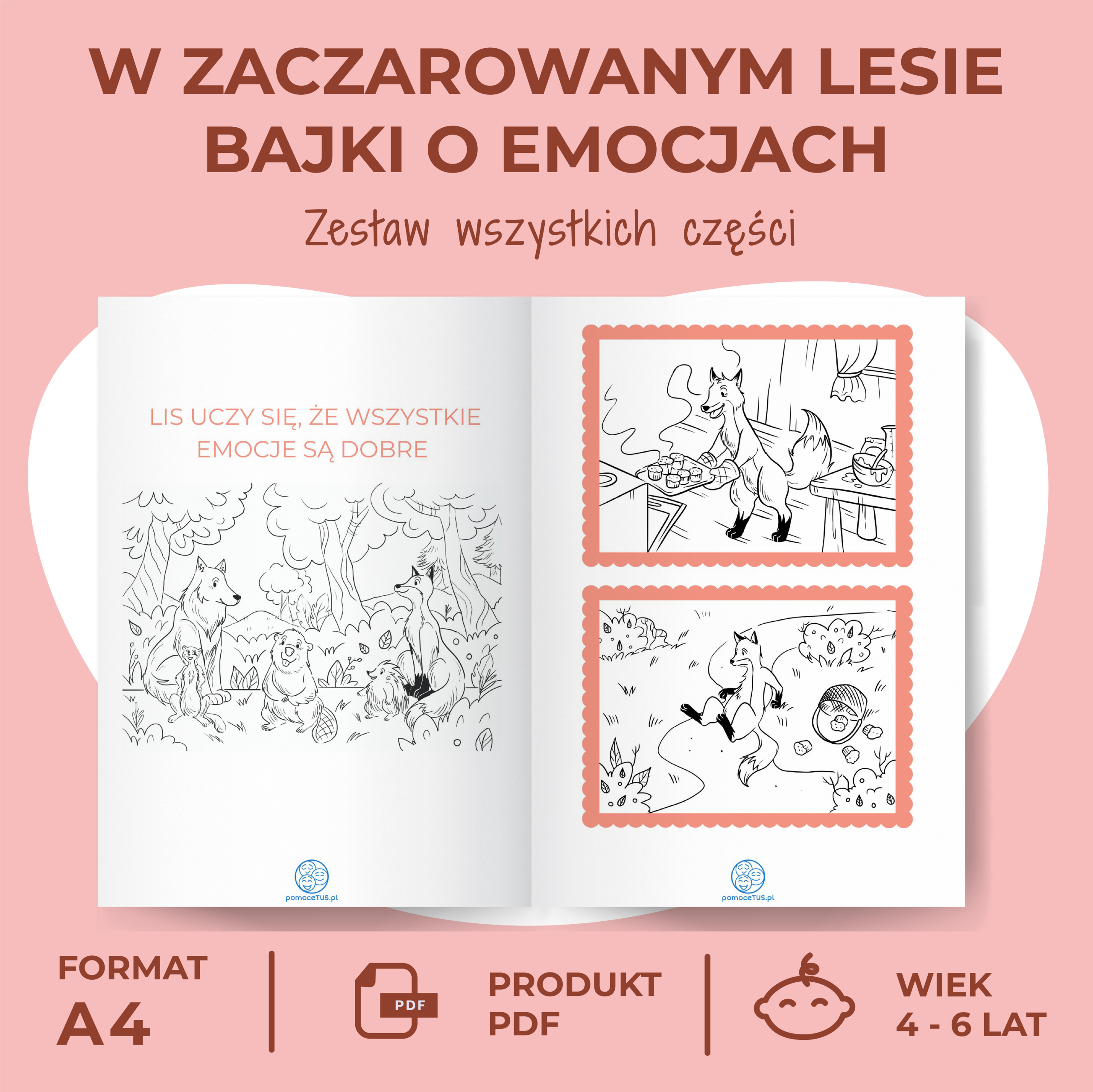 W zaczarowanym lesie - bajki o emocjach. Zestaw 9 części - wnętrze